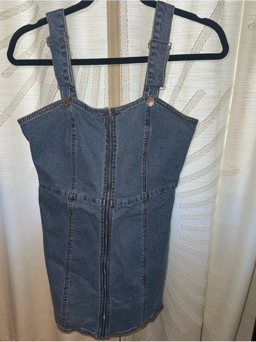 Forever 21 Dark Wash Denim Mini Dress with Adjustable Straps